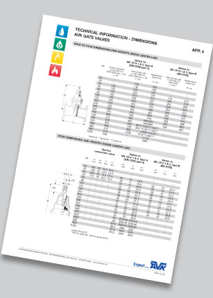 Technische informatie schuifafsluiter: afmetingen